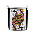 Queen Of Clubs Playing Card Print Collapsible Laundry Basket