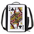 Queen Of Clubs Playing Card Print Crossbody Lunch Bag
