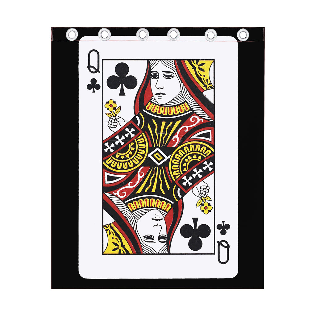 Queen Of Clubs Playing Card Print Curtain