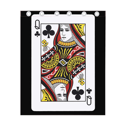 Queen Of Clubs Playing Card Print Curtain