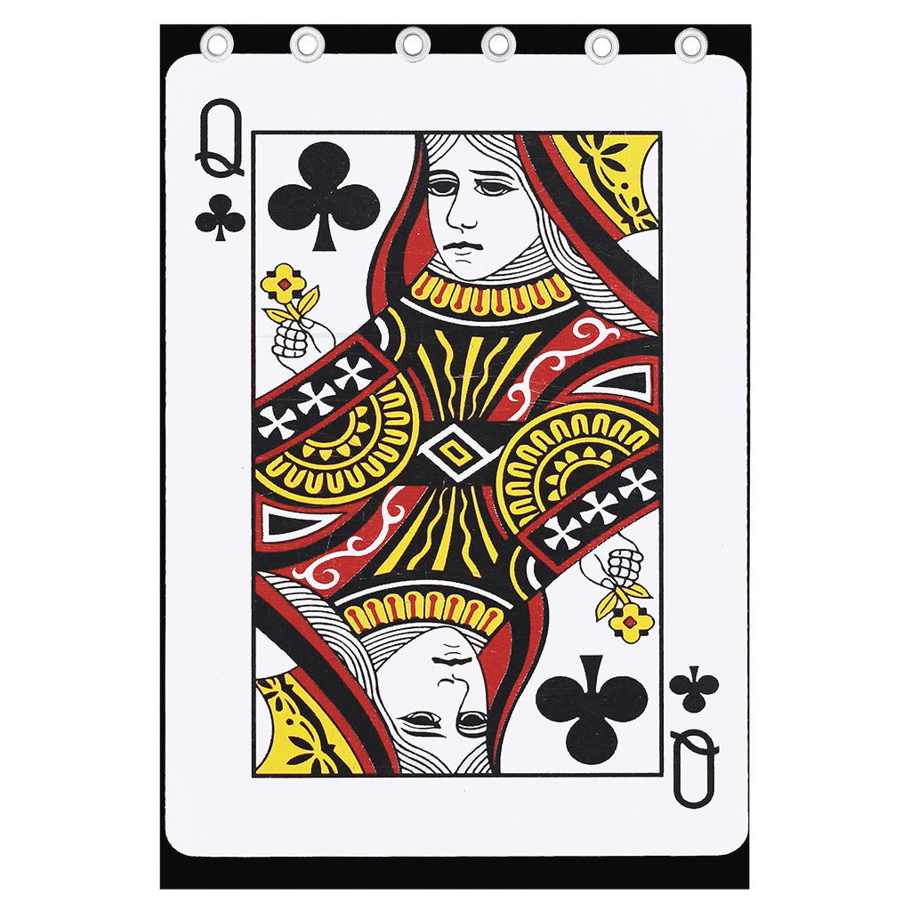 Queen Of Clubs Playing Card Print Curtain