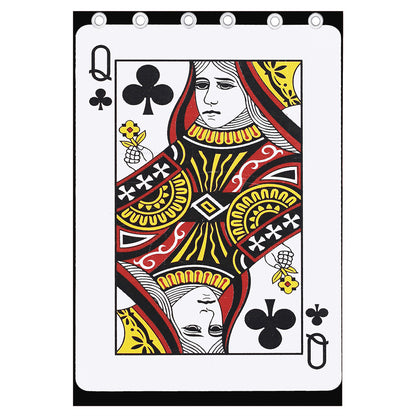 Queen Of Clubs Playing Card Print Curtain