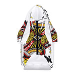 Queen Of Clubs Playing Card Print Dog Zip Up Hoodie