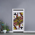 Queen Of Clubs Playing Card Print Door Sticker