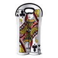 Queen Of Clubs Playing Card Print Double Neoprene Wine Tote