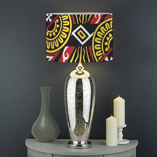 Queen Of Clubs Playing Card Print Drum Lamp Shade
