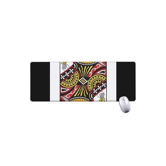 Queen Of Clubs Playing Card Print Extended Mouse Pad