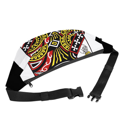 Queen Of Clubs Playing Card Print Fanny Pack
