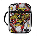 Queen Of Clubs Playing Card Print Front Pocket Bible Bag