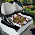 Queen Of Clubs Playing Card Print Golf Cart Seat Cover