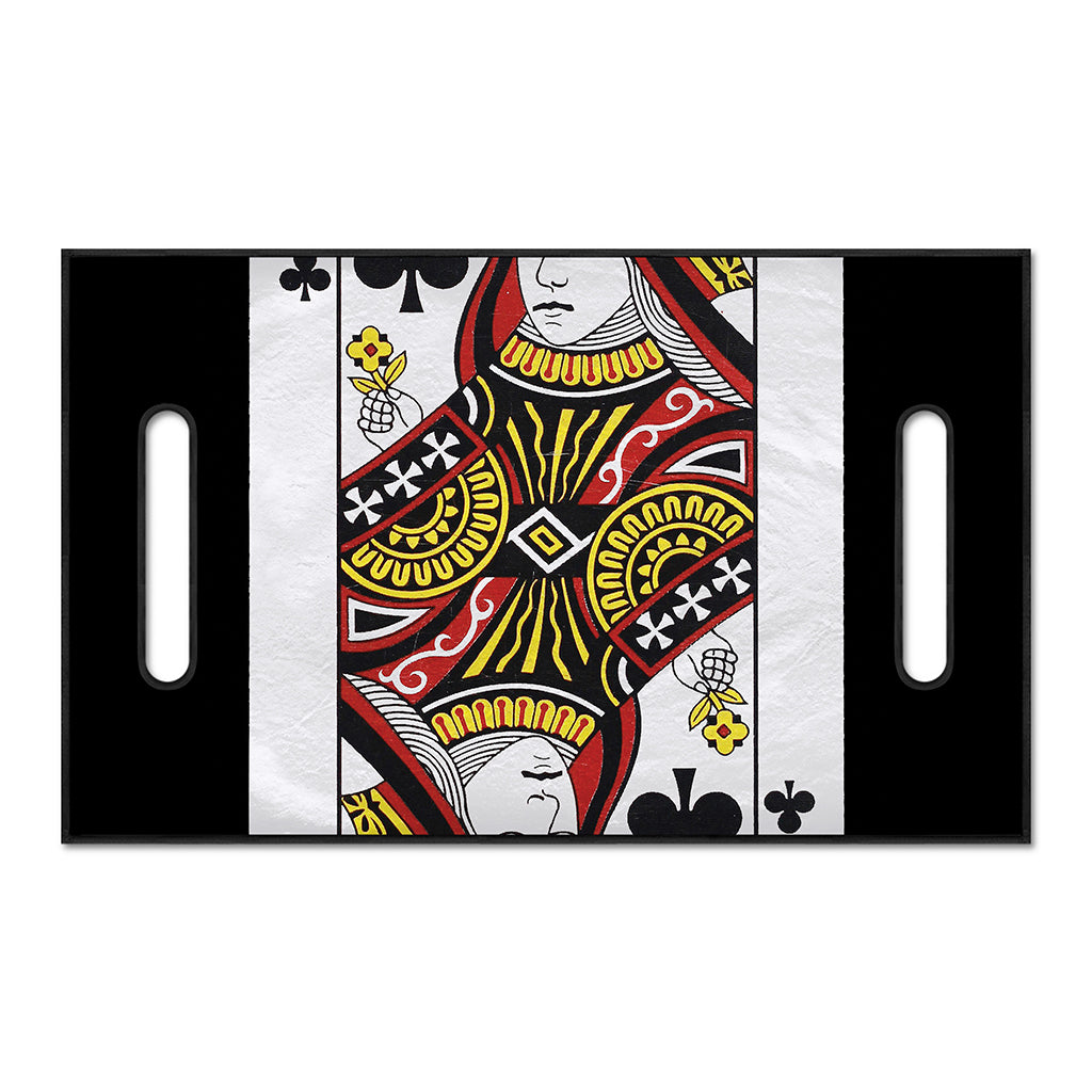 Queen Of Clubs Playing Card Print Golf Cart Seat Cover