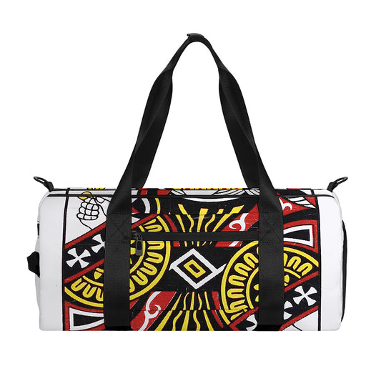 Queen Of Clubs Playing Card Print Gym Bag