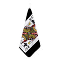 Queen Of Clubs Playing Card Print Hand Towel