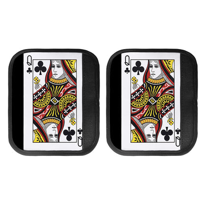 Queen Of Clubs Playing Card Print Handle Covers