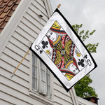 Queen Of Clubs Playing Card Print House Flag