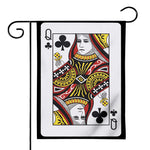 Queen Of Clubs Playing Card Print House Flag