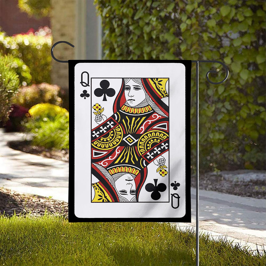 Queen Of Clubs Playing Card Print House Flag