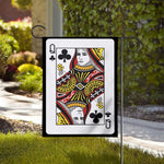Queen Of Clubs Playing Card Print House Flag