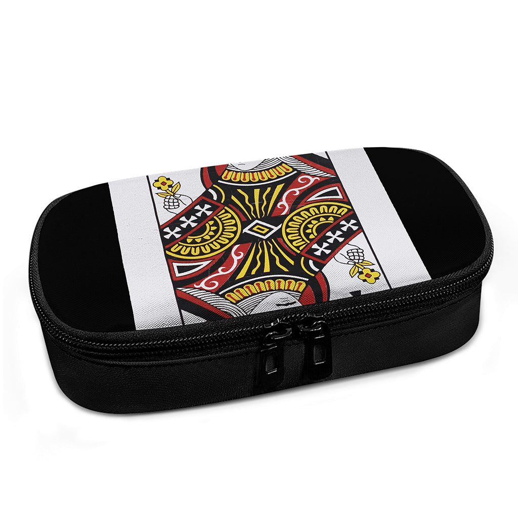 Queen Of Clubs Playing Card Print Insulin Cooler Travel Case