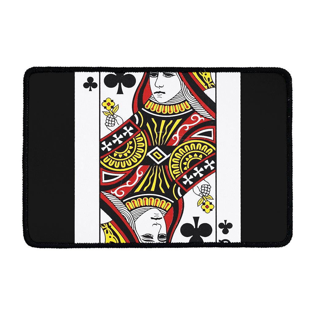 Queen Of Clubs Playing Card Print Kitchen Mat