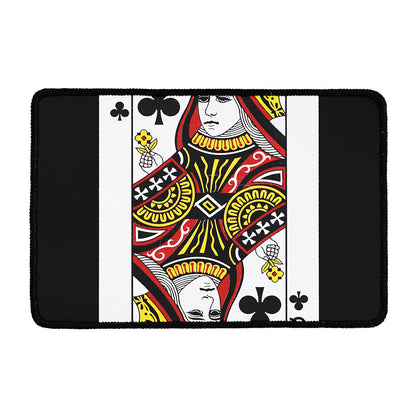 Queen Of Clubs Playing Card Print Kitchen Mat