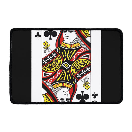 Queen Of Clubs Playing Card Print Kitchen Mat
