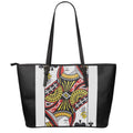 Queen Of Clubs Playing Card Print Leather Tote Bag With Zipper