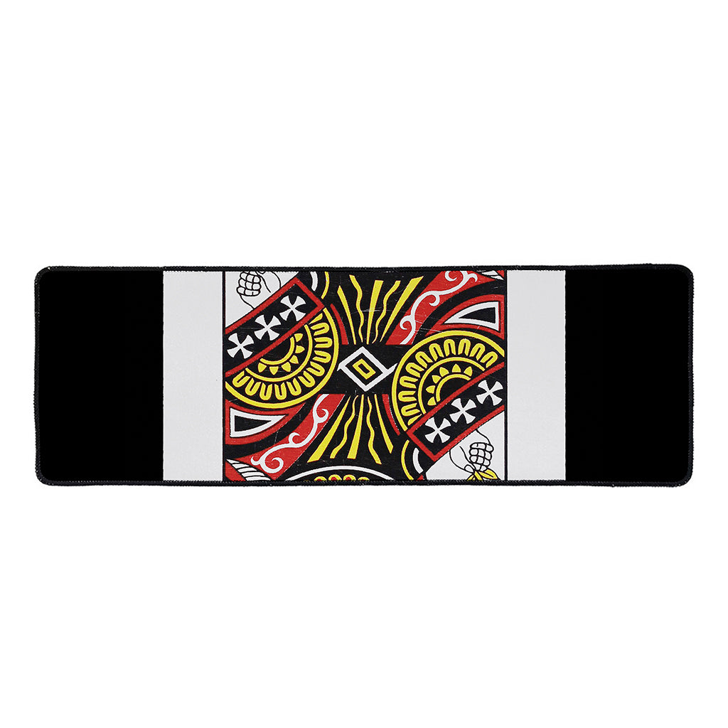 Queen Of Clubs Playing Card Print Long Kitchen Mat