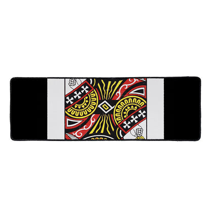 Queen Of Clubs Playing Card Print Long Kitchen Mat