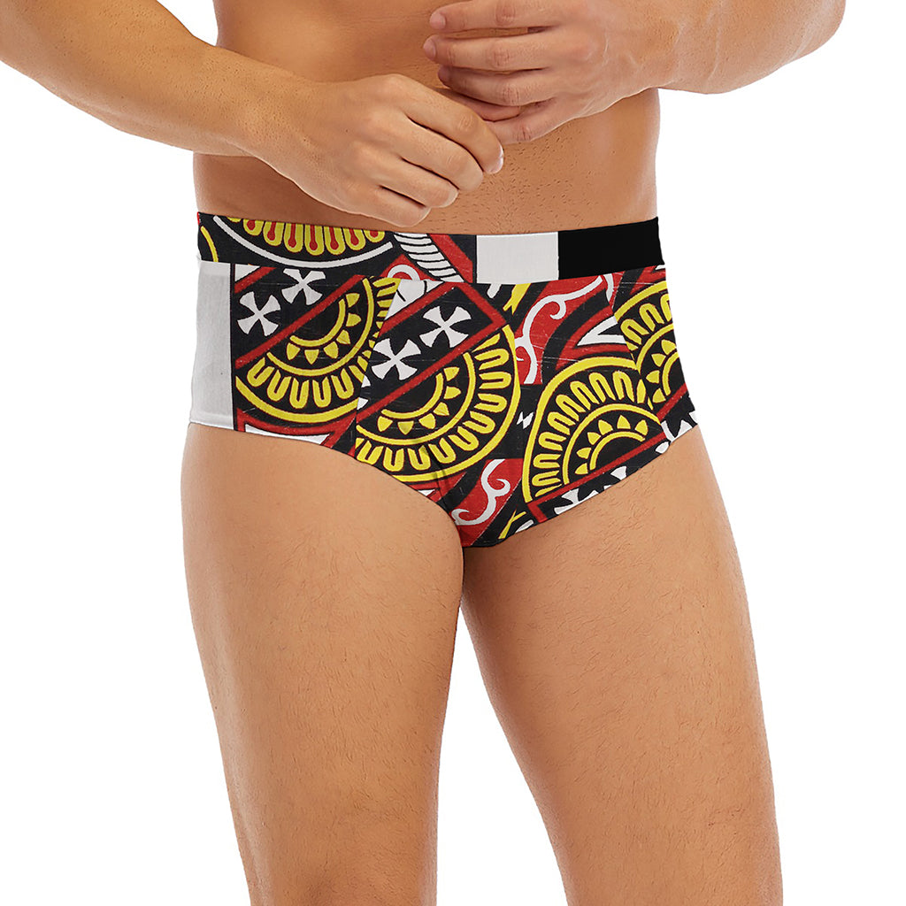 Queen Of Clubs Playing Card Print Men's Briefs