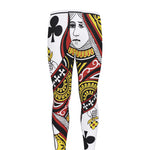 Queen Of Clubs Playing Card Print Men's leggings