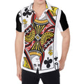 Queen Of Clubs Playing Card Print Men's Shirt