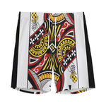 Queen Of Clubs Playing Card Print Men's Sports Shorts