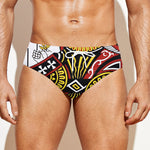 Queen Of Clubs Playing Card Print Men's Swim Briefs