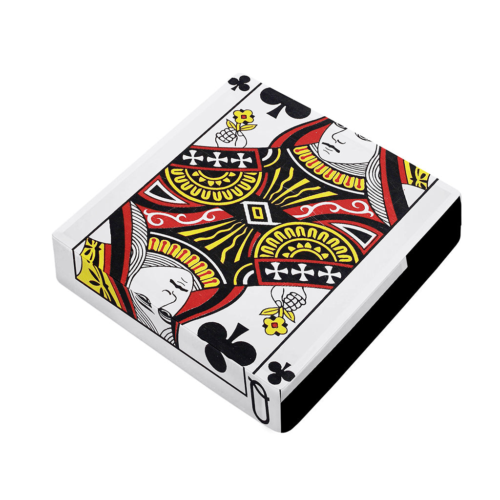 Queen Of Clubs Playing Card Print Outdoor Seat Cushion Cover