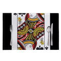 Queen Of Clubs Playing Card Print Placemat