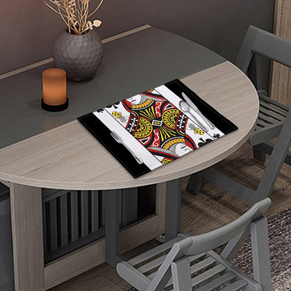 Queen Of Clubs Playing Card Print Placemat