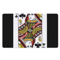 Queen Of Clubs Playing Card Print Polyester Doormat