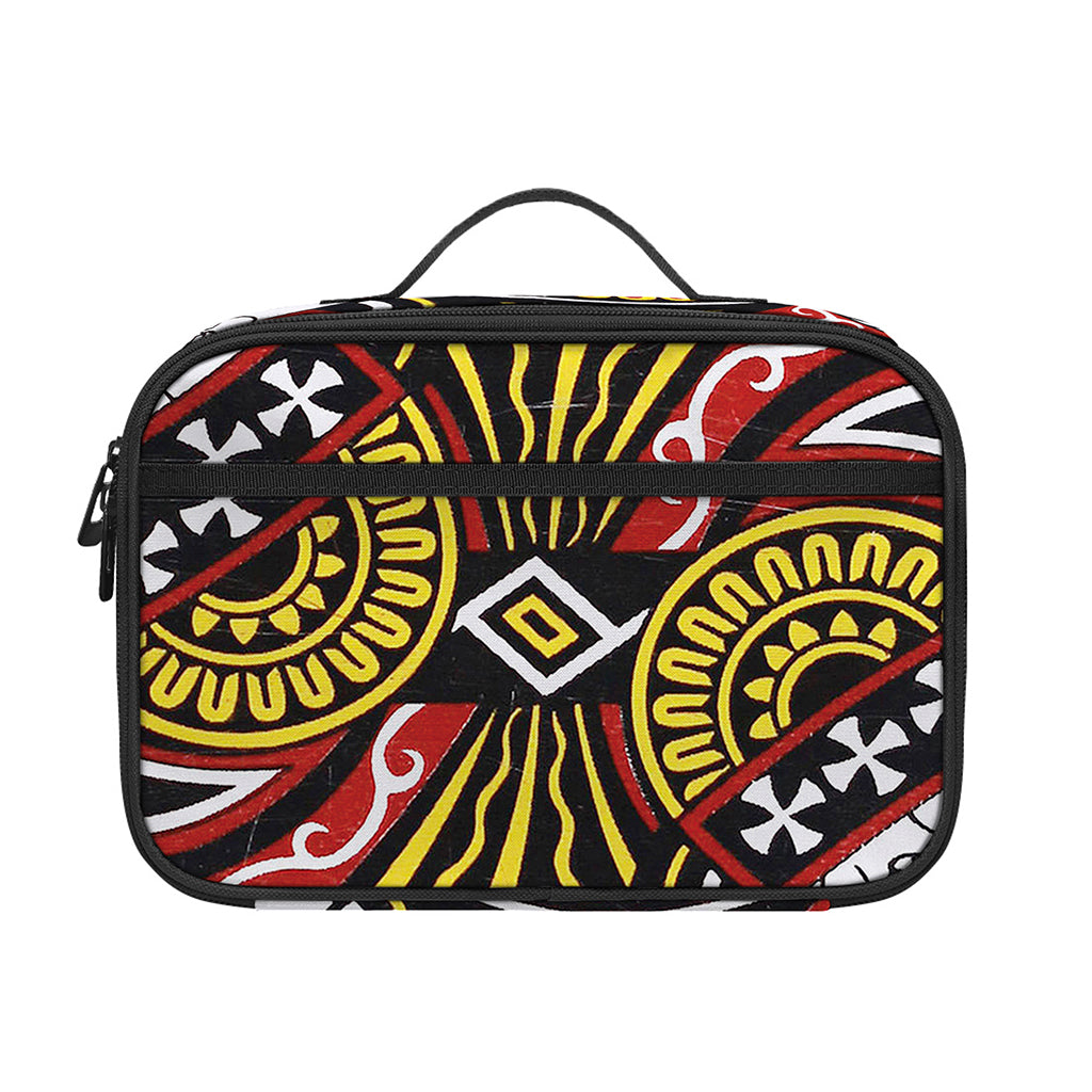 Queen Of Clubs Playing Card Print Portable Lunch Bag