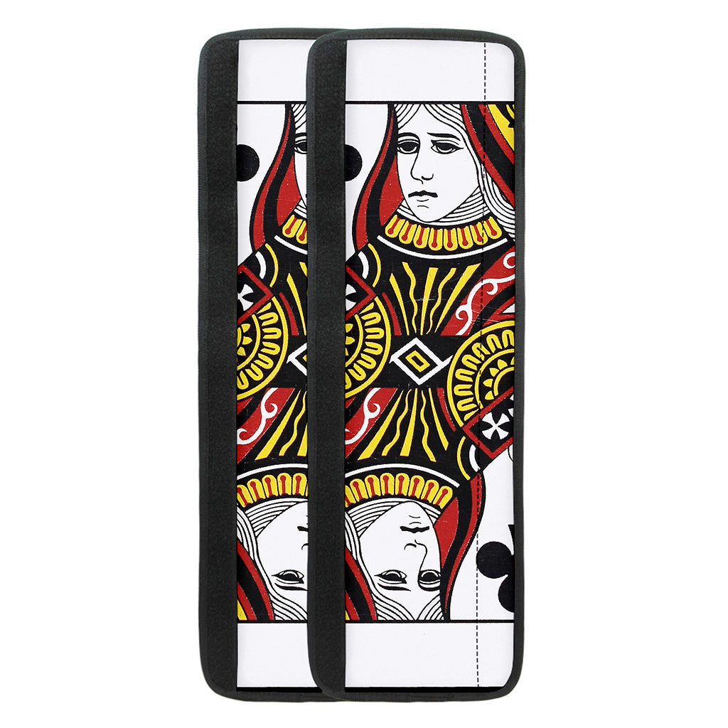 Queen Of Clubs Playing Card Print Refrigerator Handle Covers