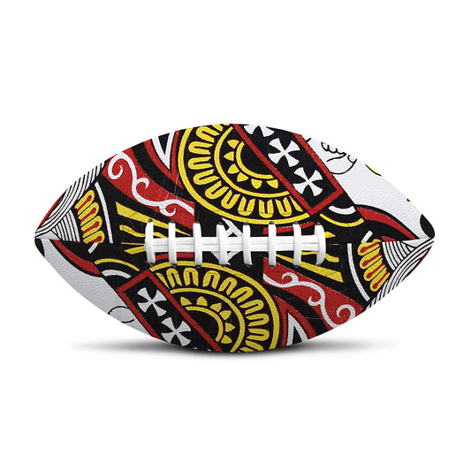 Queen Of Clubs Playing Card Print Rugby Ball