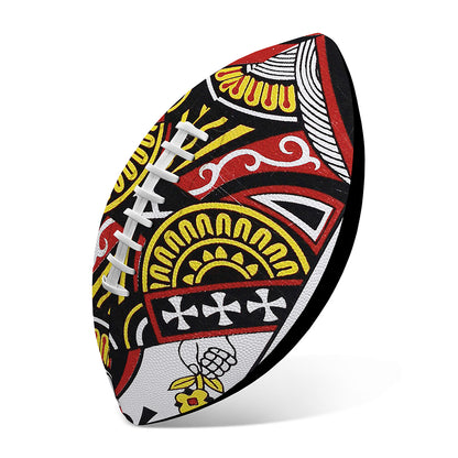 Queen Of Clubs Playing Card Print Rugby Ball