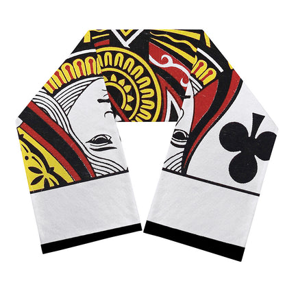 Queen Of Clubs Playing Card Print Scarf
