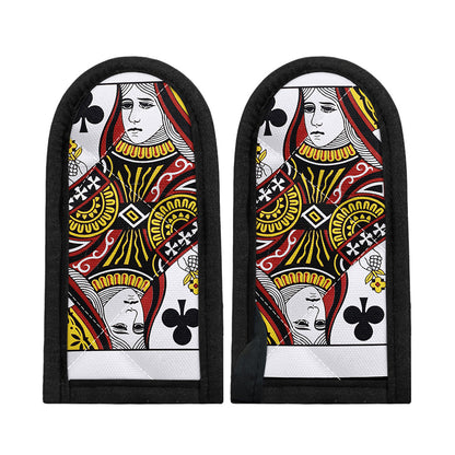 Queen Of Clubs Playing Card Print Skillet Handle Cover