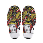 Queen Of Clubs Playing Card Print Slippers