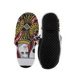 Queen Of Clubs Playing Card Print Slippers