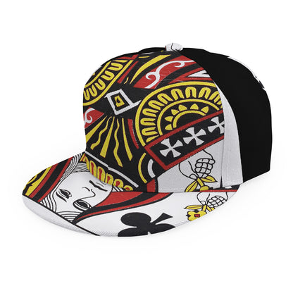 Queen Of Clubs Playing Card Print Snapback Cap