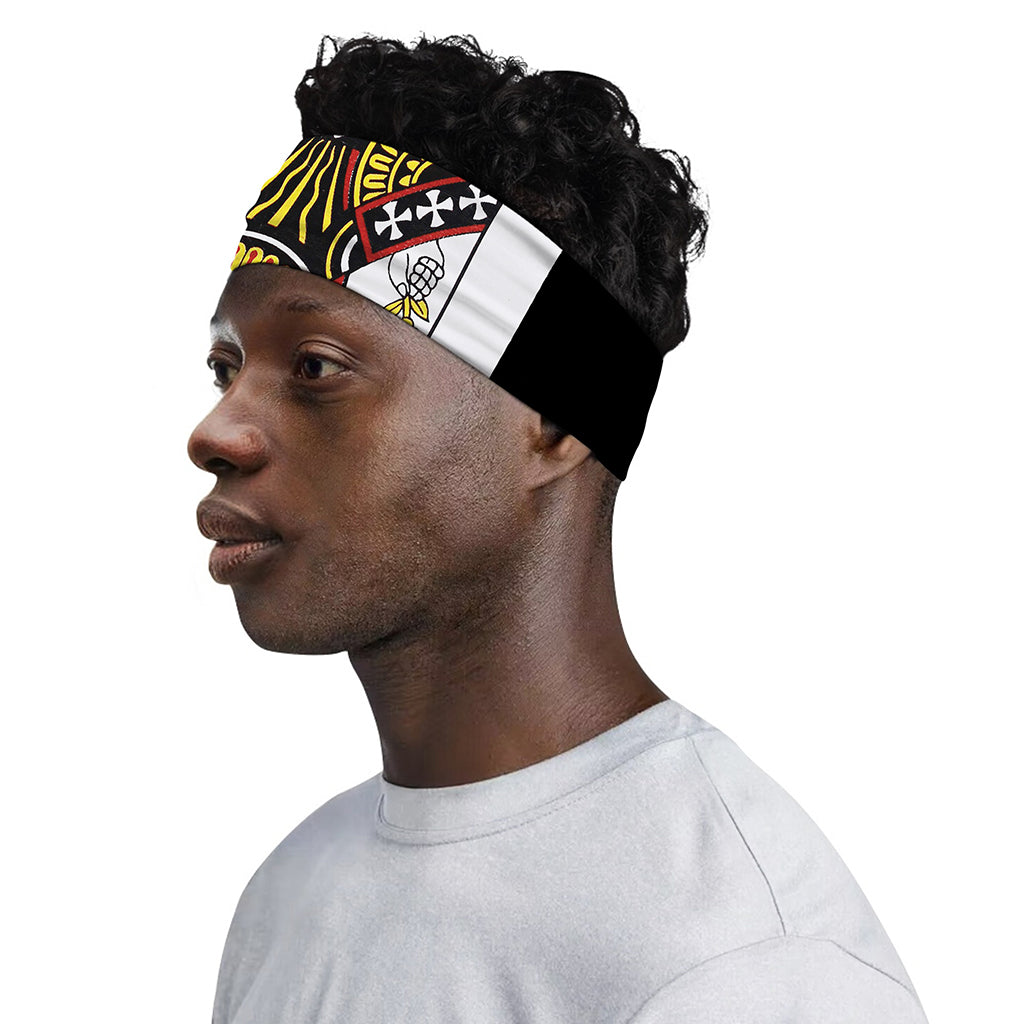 Queen Of Clubs Playing Card Print Sports Headband
