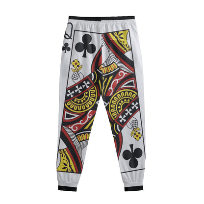 Queen Of Clubs Playing Card Print Sweatpants