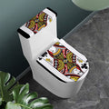 Queen Of Clubs Playing Card Print Toilet Lid And Tank Cover Set